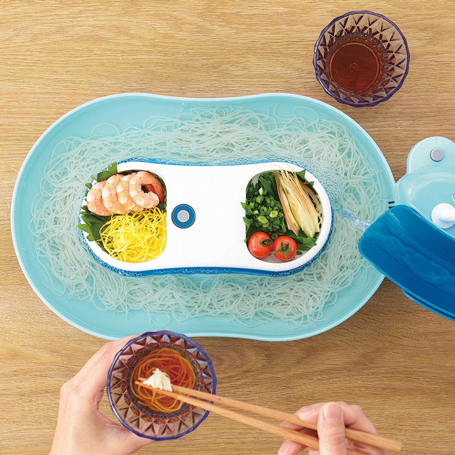 流麺 スライダーそうめん流し器(ミントブルー) D-6668