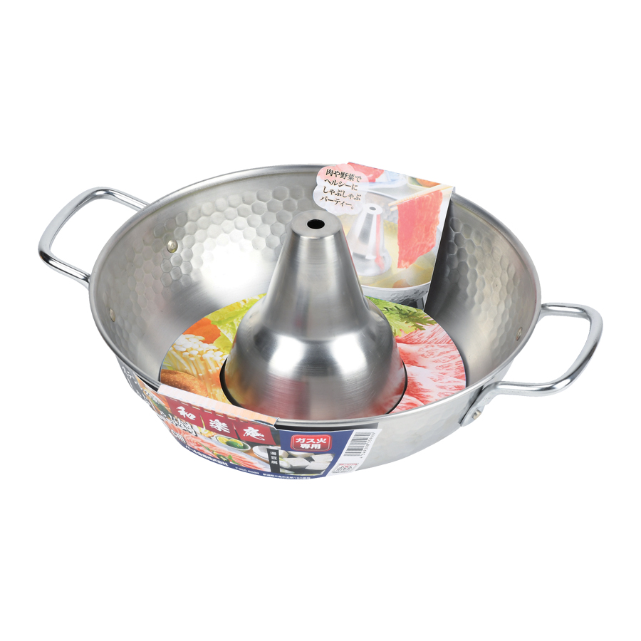 和楽庵 ステンレス製しゃぶしゃぶ鍋26cm HB-5969