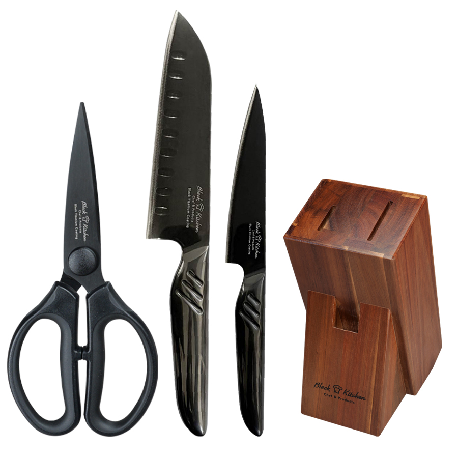 Black Kitchen Black�`�^��Knife 4�_�Z�b�g